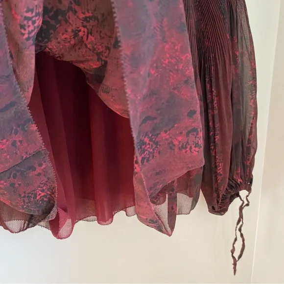 Wilfred Aritzia Talence Pleated Blouse Bishop Sleeves XS - Picture 6 of 10